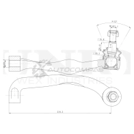 Наконечник рулевой левый UNIO SSP-10114 1441315442 IR P7D55 - Изображение 2