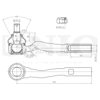 Наконечник рулевой левый UNIO SSP-10115 Y 4V7ZOE 1441315448