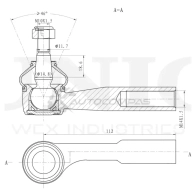 Наконечник рулевой левый UNIO TQN IO 1441315461 SSP-10132