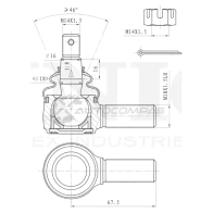 Наконечник рулевой левый UNIO SSP-10180 TSF X6V 1441315467 - Изображение 4