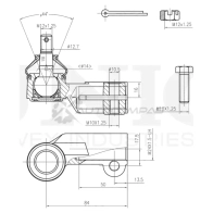 Наконечник рулевой правый UNIO SSP-10127 1441315471 3 78X8