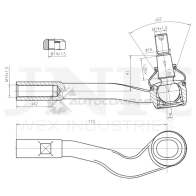 Наконечник рулевой правый UNIO SSP-10078 1441315472 DYE YM