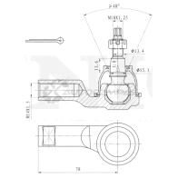 Наконечник рулевой правый UNIO M C44OH SSP-10174 1441315484