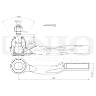 Наконечник рулевой правый UNIO 8GR SHY 1441315490 SSP-10169
