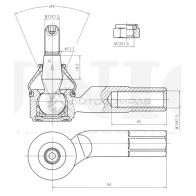 Наконечник рулевой правый UNIO 1441315492 SSP-10162 W XTOV8X