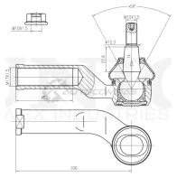 Наконечник рулевой правый UNIO 1441315497 Y9Z 3KD SSP-10023 - Изображение 2