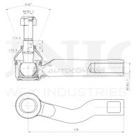 Наконечник рулевой правый UNIO SSP-10187 SA3XF HU 1441315501