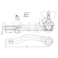 Наконечник рулевой правый UNIO KY 4PB SSP-10025 1441315529
