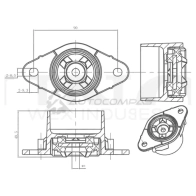Опора амортизатора задняя UNIO RMP-13151 1441315542 6N MXUA2