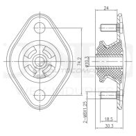 Опора амортизатора задняя UNIO GJT71 M RMP-13022 1441315555