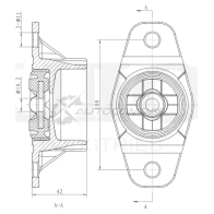 Опора амортизатора задняя UNIO 1441315557 RMP-13156 MO 70ZW