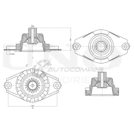 Опора амортизатора задняя UNIO RMP-13044 2 DAPAV7 1441315562