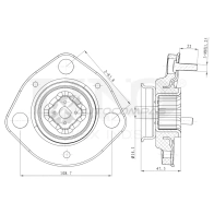 Опора амортизатора задняя левая UNIO IX KDH5N 1441315563 RMP-13043