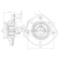 Опора амортизатора задняя правая UNIO 1441315567 EL 7J6 RMP-13032