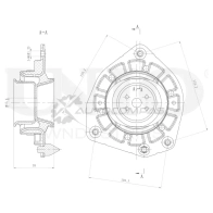 Опора амортизатора передняя UNIO RMP-13027 5K TIH57 1441315645