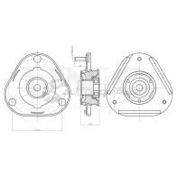 Опора амортизатора передняя UNIO RMP-13108 558 MUA 1441315648