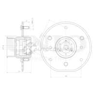 Опора амортизатора передняя UNIO X 6SGK 1441315652 RMP-13061