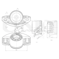 Опора амортизатора передняя UNIO WEVL5C X RMP-13147 1441315653