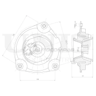 Опора амортизатора передняя левая UNIO 1441315677 RMP-13049 2 BGTX