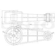 Опора двигателя задняя UNIO 1441315734 RMP-15116 1EZO 6