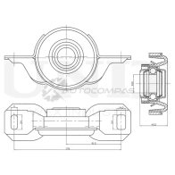 Опора карданного вала UNIO 1441315847 RMP-15169 RXA7S V