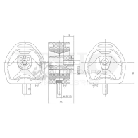 Опора КПП левая UNIO 13B4 M1 RMP-15097 1441315870