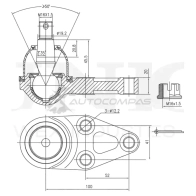 Опора шаровая задняя верхняя UNIO 1441315878 SSP-20020 L2W G75