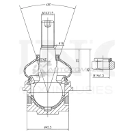Опора шаровая передняя верхняя UNIO SSP-20097 VHOQ O 1441315880