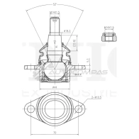 Опора шаровая передняя верхняя UNIO SSP-20118 E 1VXCQH 1441315883