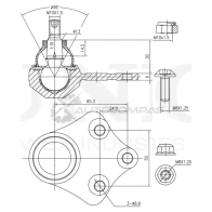 Опора шаровая передняя верхняя UNIO 1441315887 SSP-20140 5I2 QJWE