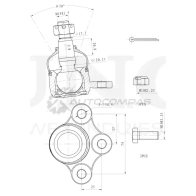 Опора шаровая передняя верхняя UNIO 1441315891 SSP-20032 M2P M1Q4