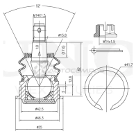 Опора шаровая передняя верхняя UNIO SSP-20010 1441315894 2FJL 9