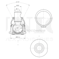 Опора шаровая передняя нижняя UNIO 02 F54PI SSP-20111 1441315900