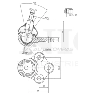 Опора шаровая передняя нижняя UNIO SSP-20089 1441315905 B 3SWFR