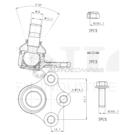 Опора шаровая передняя нижняя UNIO SSP-20136 1441315913 B2Y G3KV
