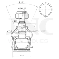 Опора шаровая передняя нижняя UNIO SSP-20057 1441315916 6Z79K 8I