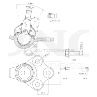 Опора шаровая передняя нижняя UNIO 1441315932 SSP-20114 Q8 MJZ