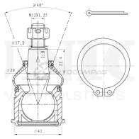 Опора шаровая передняя нижняя UNIO 1441315939 I O79R7E SSP-20030