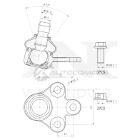 Опора шаровая передняя нижняя UNIO T3Q VY6Z SSP-20076 1441315951