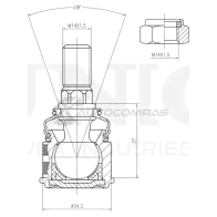 Опора шаровая передняя нижняя UNIO 1441315953 XJ6C CTQ SSP-20121