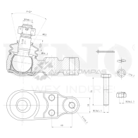 Опора шаровая передняя нижняя UNIO HTHCS 6 SSP-20036 1441315973