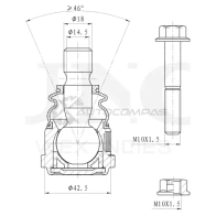 Опора шаровая передняя нижняя UNIO SSP-20106 7MXEW M 1441315976