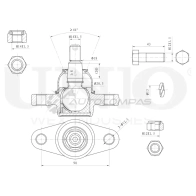 Опора шаровая передняя нижняя UNIO 8 S9446 SSP-20056 1441315986