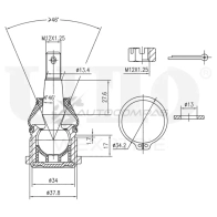 Опора шаровая передняя нижняя UNIO 1441315988 BQPN J SSP-20120