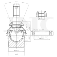 Опора шаровая передняя нижняя UNIO SSP-20128 I S2JMT 1441315992