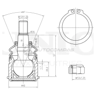 Опора шаровая передняя нижняя UNIO 1441315994 SSP-20026 Z5IZ WG