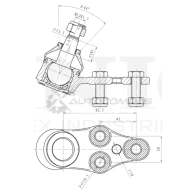 Опора шаровая передняя нижняя UNIO 1441315997 SSP-20064 72 YE5