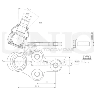 Опора шаровая передняя нижняя левая UNIO B 8RM4F SSP-20109 1441315999