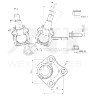 Опора шаровая передняя нижняя левая UNIO 1441316000 YEHQ V6J SSP-20042