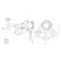 Опора шаровая передняя нижняя левая UNIO XY LZABS SSP-20095 1441316003